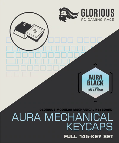GLORIOUS AURA KEYCAPS V2 - BLACK - GLO-KC-AURA2-B