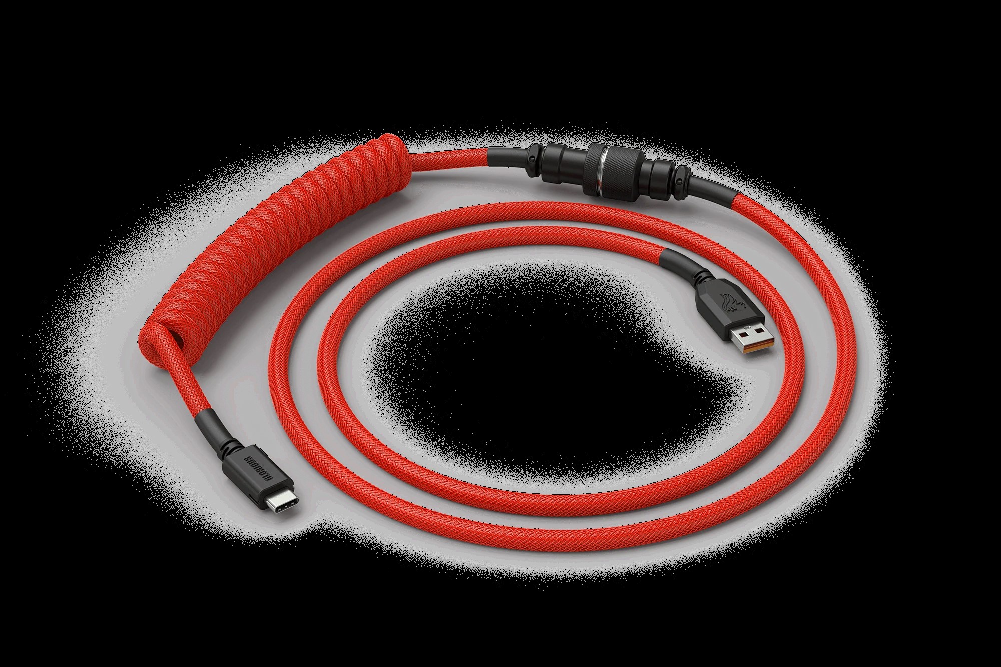 GLORIOUS COILED CABLE - CRIMSON RED - GLO-CBL-COIL-RED