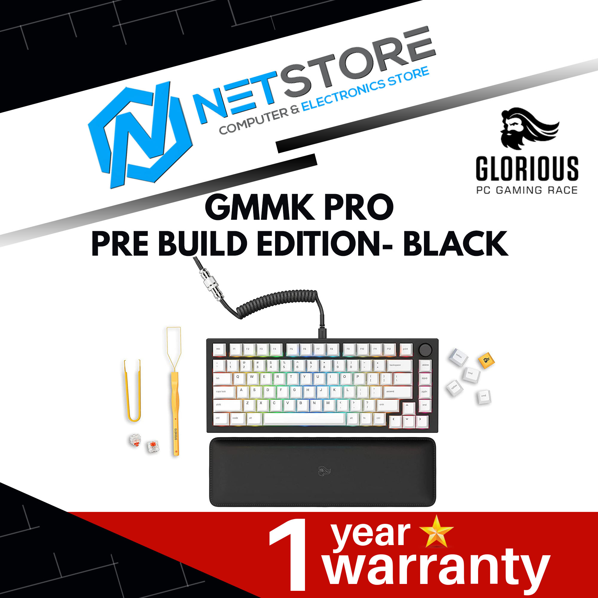 GLORIOUS GMMK PRO PRE BUILD EDITION- BLACK GLO-GMMK-P75-FOX-B