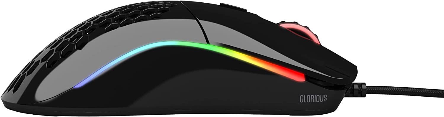 GLORIOUS MODEL O GLOSSY BLACK WIRED MOUSE - GO-GBLACK-N