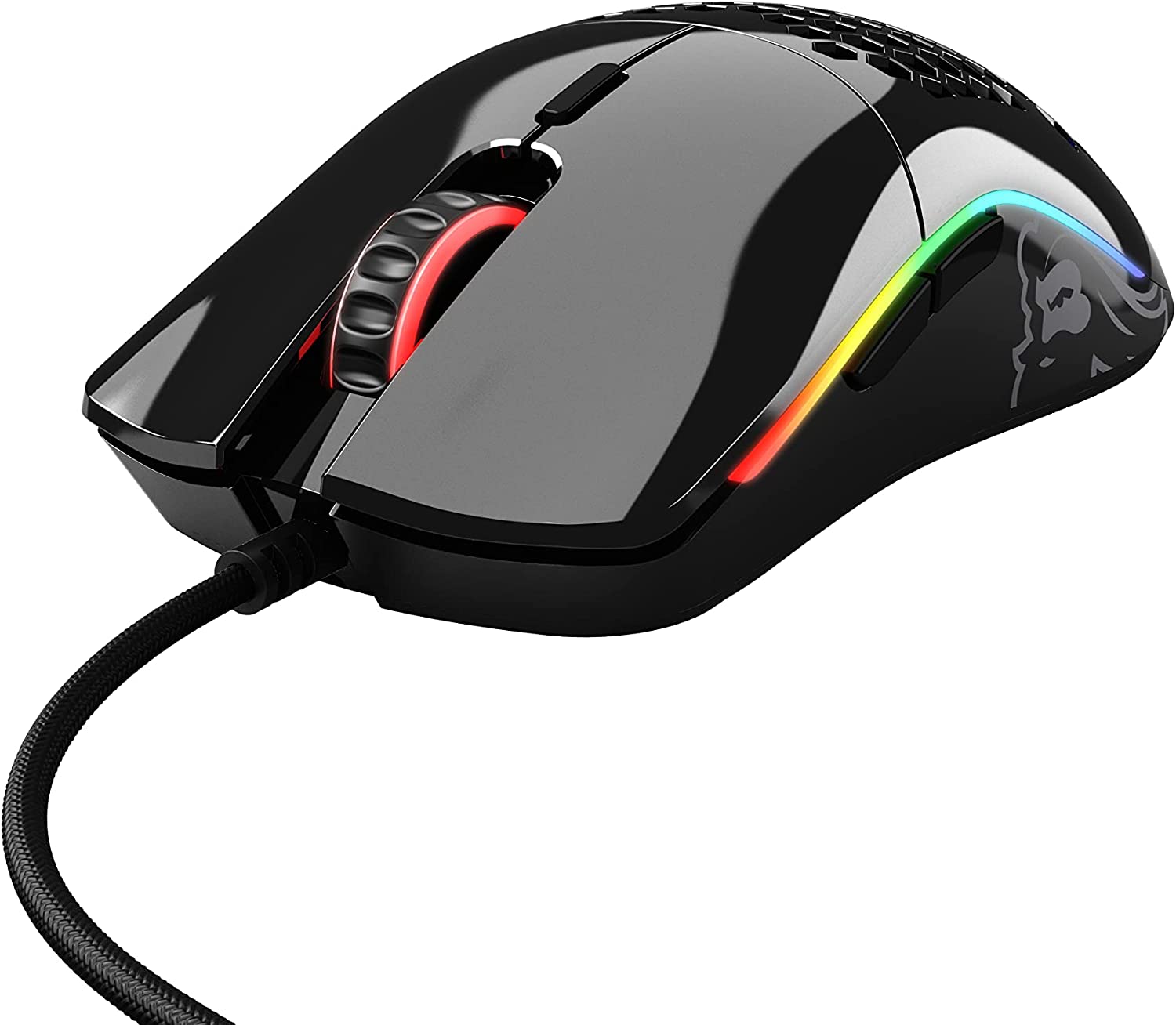 GLORIOUS MODEL O GLOSSY BLACK WIRED MOUSE - GO-GBLACK-N