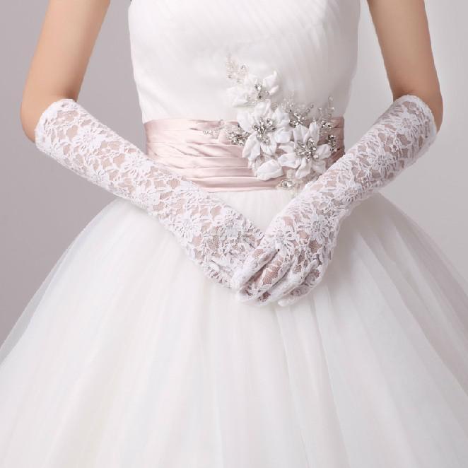 Glove Fine Lace-French Long-Wedding Bridal Burlesque Vampire Vintage
