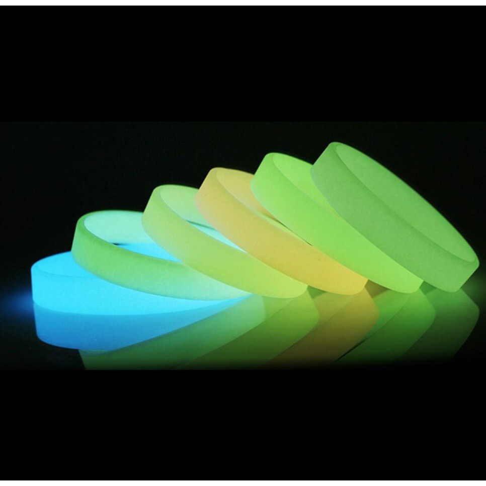 Glow In The Dark Noctilucous Silicone Rubber Wristband Bracelet Glow In The Dark Noctilucous Silicone Rubber Wristband Bracelet