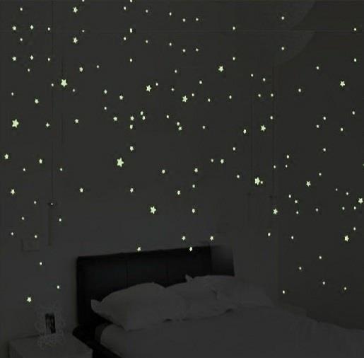 Glow In The Dark Starry Night Bed Room Decoration Moon Shooting Meteor