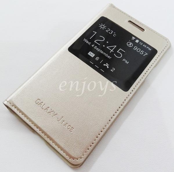 GOLD S View Case Flip Battery Cover Samsung Galaxy J1 Ace /J110G *XPD