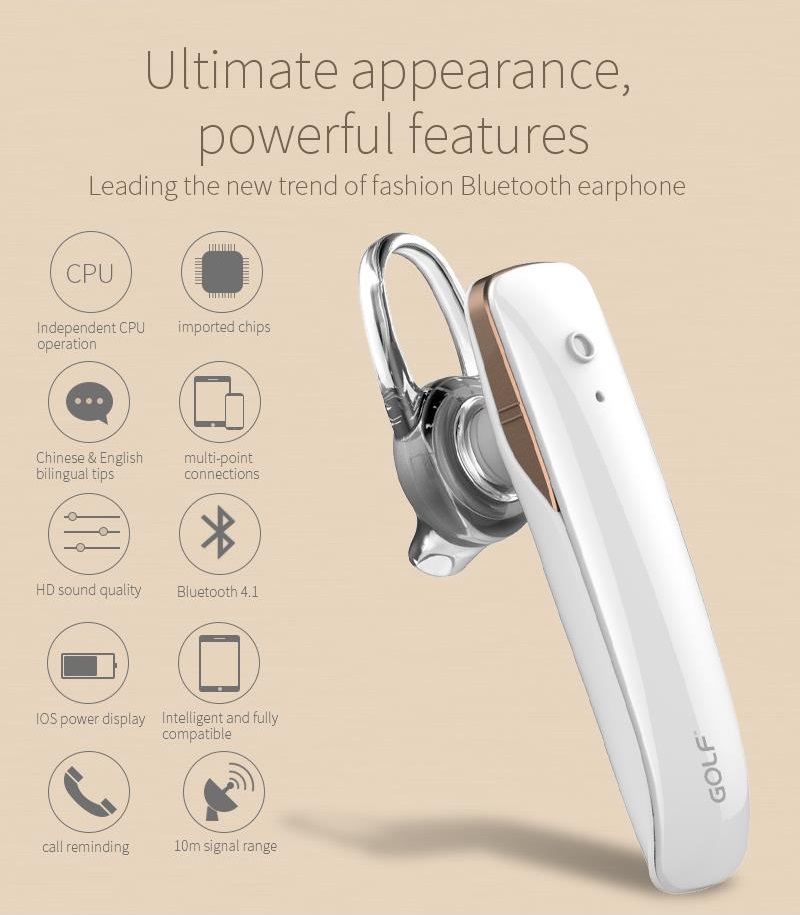 GOLF Bluetooth Wireless Earphone V4 (end 5/19/2021 12:00 AM)