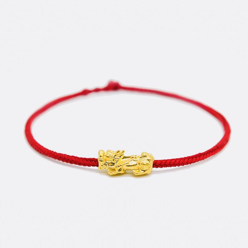 gold string bracelet