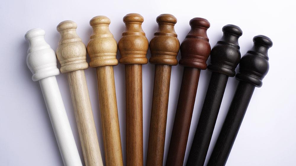 wooden curtain rods