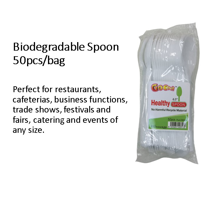 GOOOD Food Plastic Spoon 50pcs 6.5inch