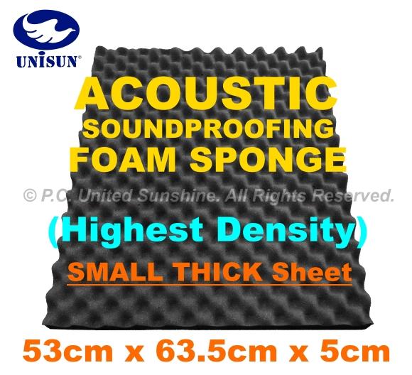 GradeAA ACOUSTIC SoundProofing FOAM SPONGE Small Thick Sheet 53x63.5cm
