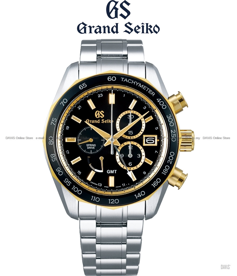 Grand Seiko SBGC240 Sport Chrono Spring Drive Bracelet Black Gold LE