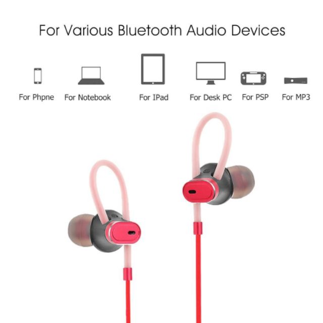 GS009 Bluetooth Earphone In-Ear Wireless Headset Stereo Sport Earbuds W/Mic