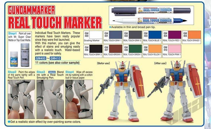 GSI Creos Mr Hobby Gundam Real Touch Marker Blur Shade Gradient GM400