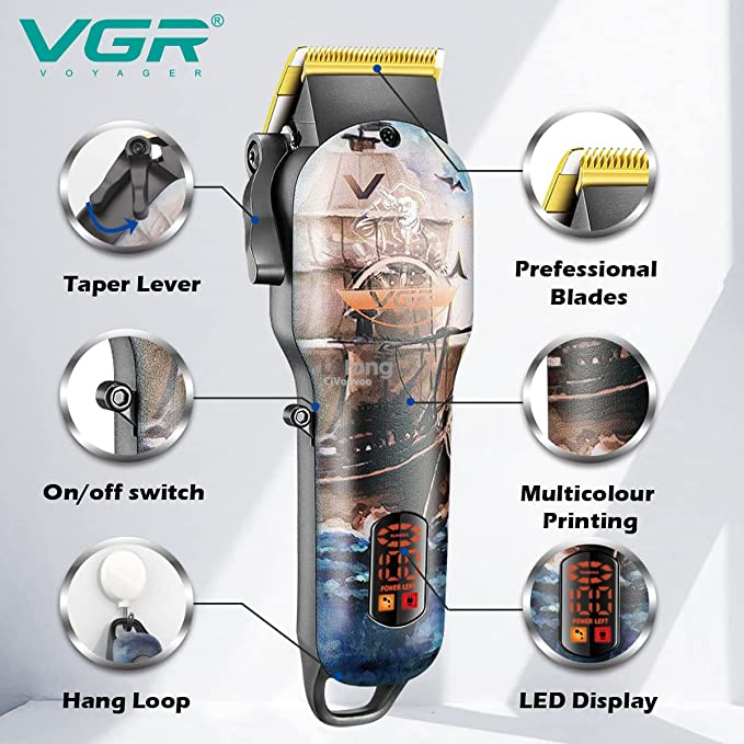 Hair Clipper VGR V-689  Trimmer Sharp Blade Rechargeable Mesin Rambut