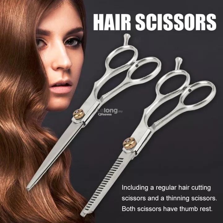 Hair Cutting Metal Scissors Set 3PCS Hairdressing Barber with Comb
