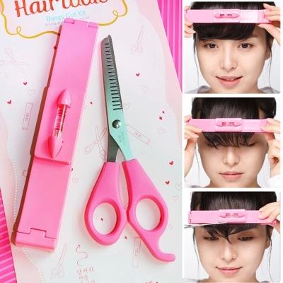 How do you use thinning shears on bangs