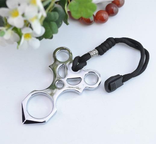 Handcuffs Iron Steel Fist Four Finger Punch Brass Knuckle Buckle Cover