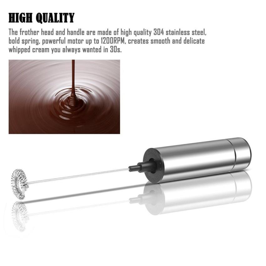 Handheld Electric Stainless Steel Mixer Frother Eggbeater Foamer Blend