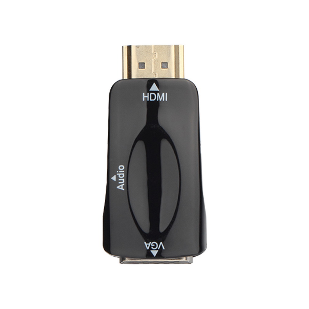 HDMI Male To VGA Female Converter Box Adapter With Audio Cable For PC
