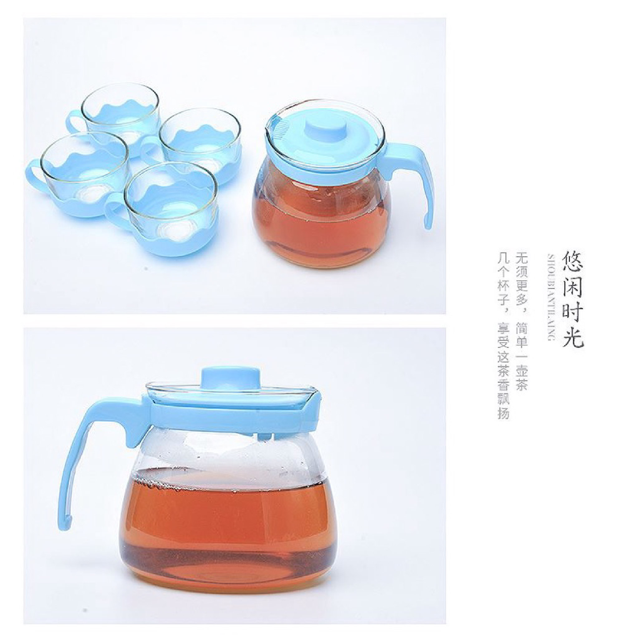 &#32784;&#28909;&#29627;&#29827;&#27873;&#33590;&#22774;&#33590;&#20855;&#22871;/ Heat-Resistant Glass Teapot Tea Set