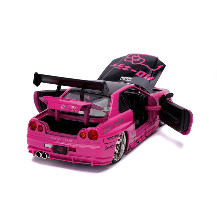 1:24 HELLO KITTY 2002 Nissan Skyline GT-R w/Hello Kitty ハロー