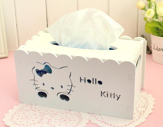 O Kitty Hollow Carved Diy Tissue Box
