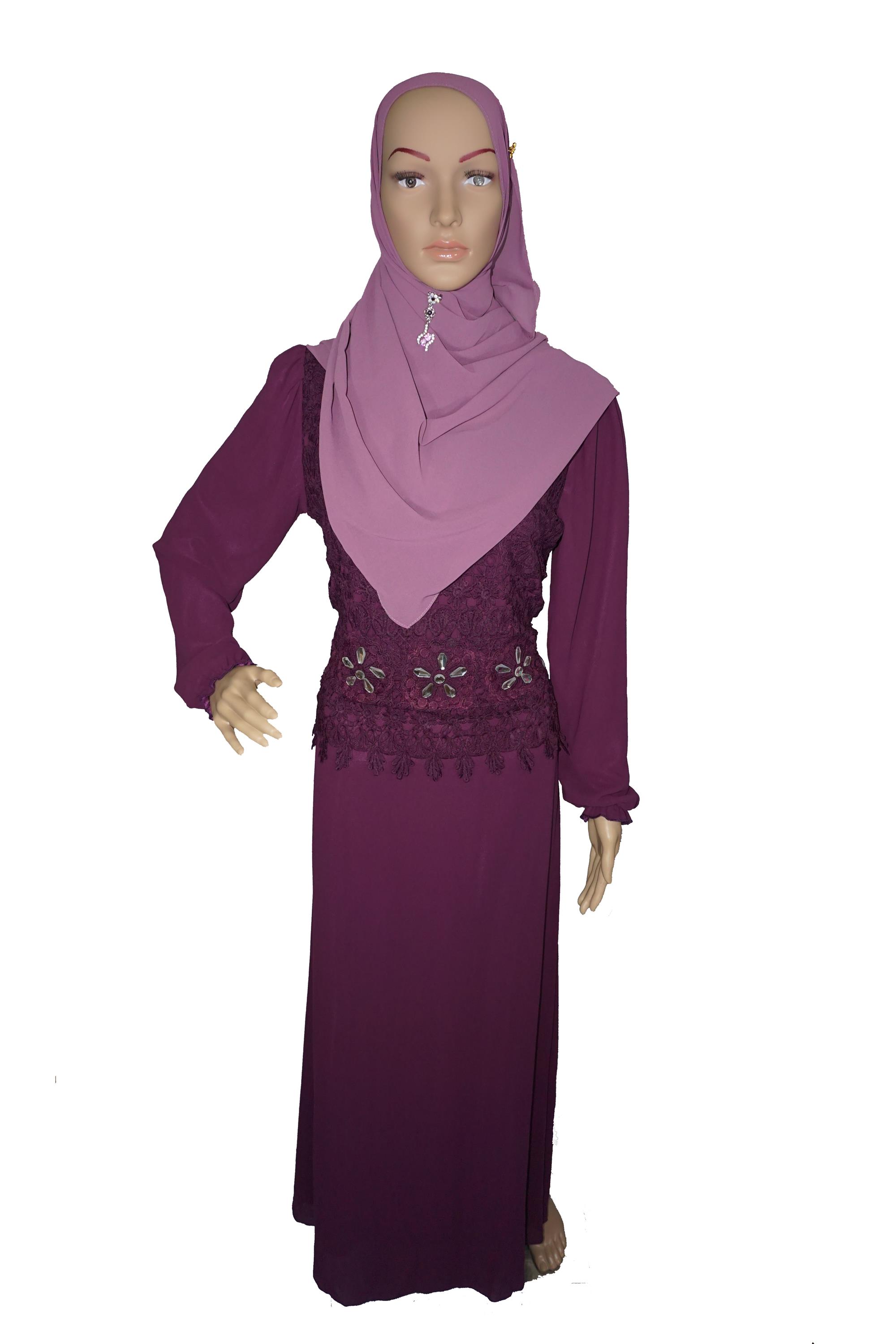 Baju kurung malaysia moden bercorak bunga KMV613 t Hermosa Muslimah Chiffon Bercorak Bunga Jubah Moden 071PE41 001 ‹ ›