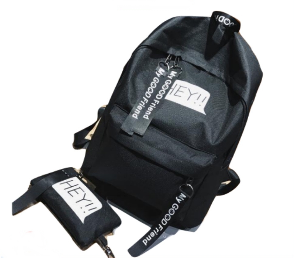 HEY 2 IN 1 Student School Backpack Beg Sekolah Pencil Case