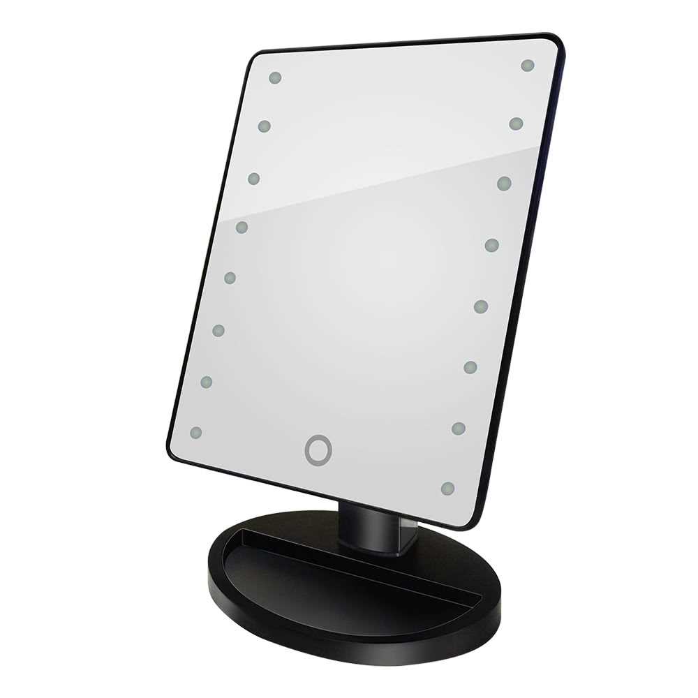 High Quality Fashion 16 Led Light Makeup Mirror Rotatable Touch Dimmable Brigh