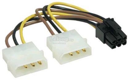 HIGH QUALITY MOLEX 4 PIN (M) TO 6 PIN POWER CABLE GRAPHIC CARD (CA269)