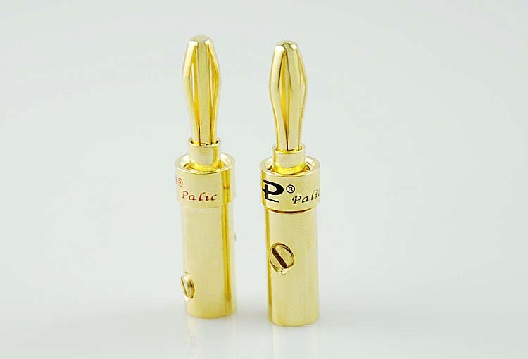 HIGH QUALITY PALIC GOLD PLATED SPEAKER CABLE MALE BANANA PLUG