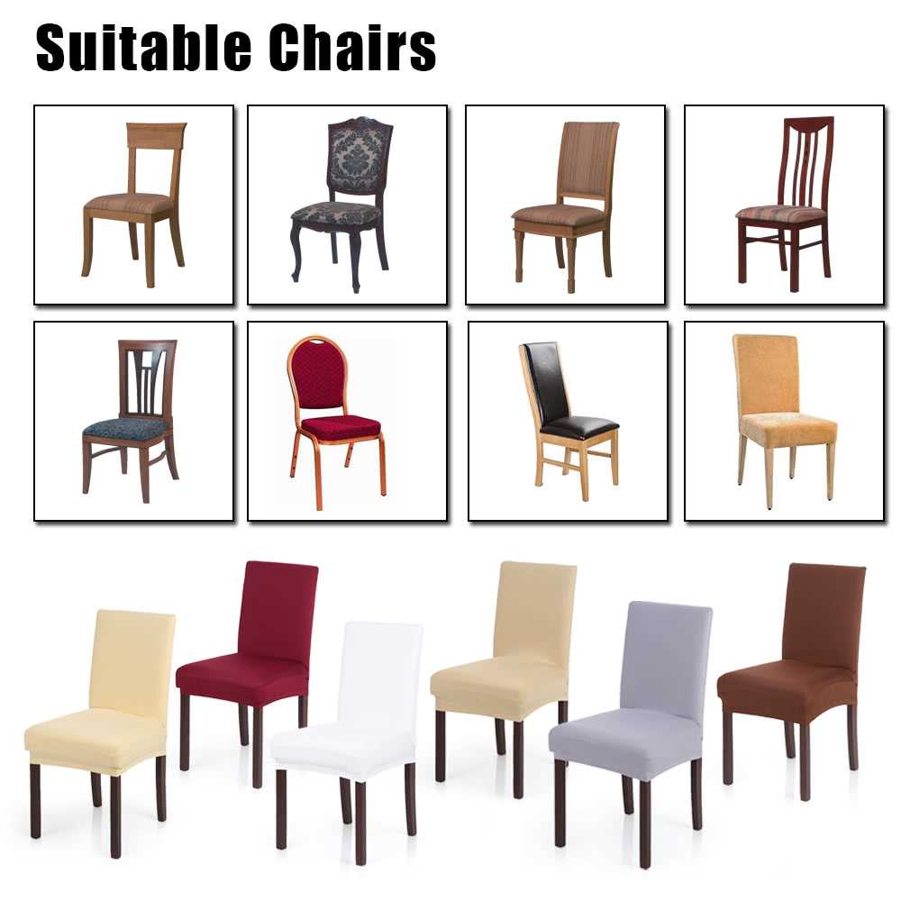 High Quality Stretch Removable Washable Short Dining Chair Cover Soft