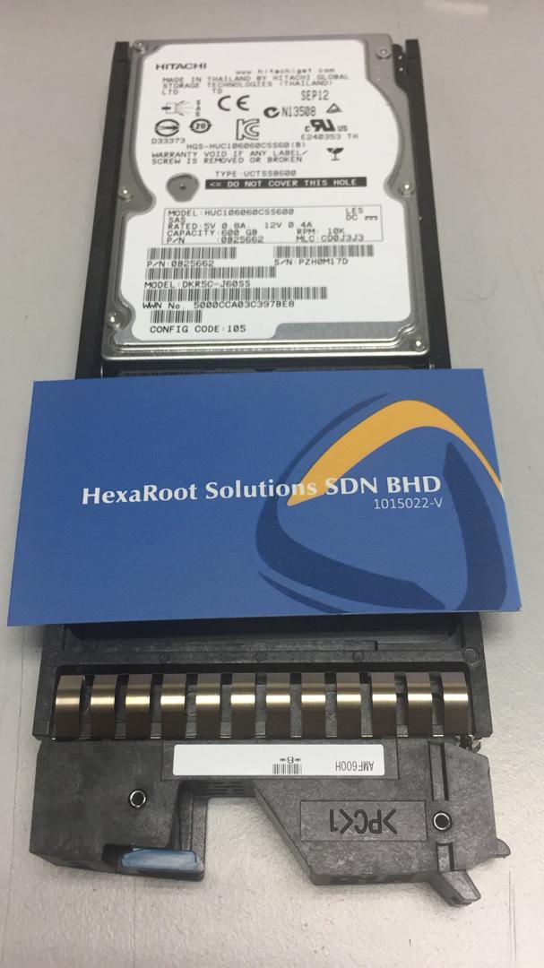 Hitachi 600GB 10k 2.5 SAS HDD HUC106060CSS600 3282389-A AMF600 0B25662