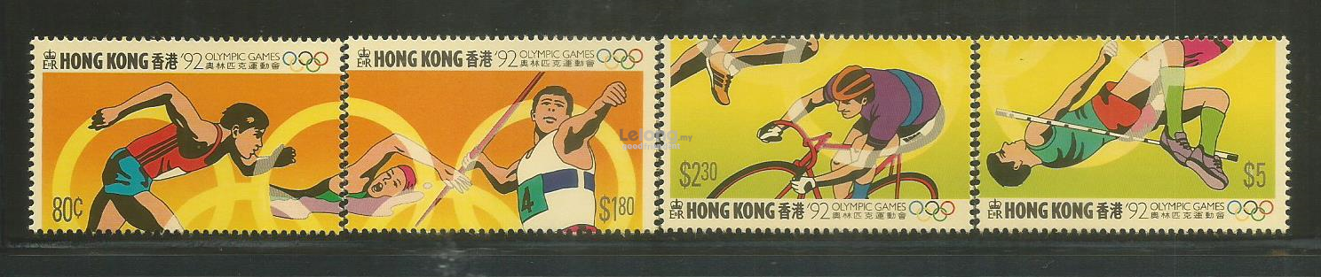 HK-19920402	HK 1992 OPENING OF THE 1992 SUMMER OLYMPIC GAMES 4V MINT