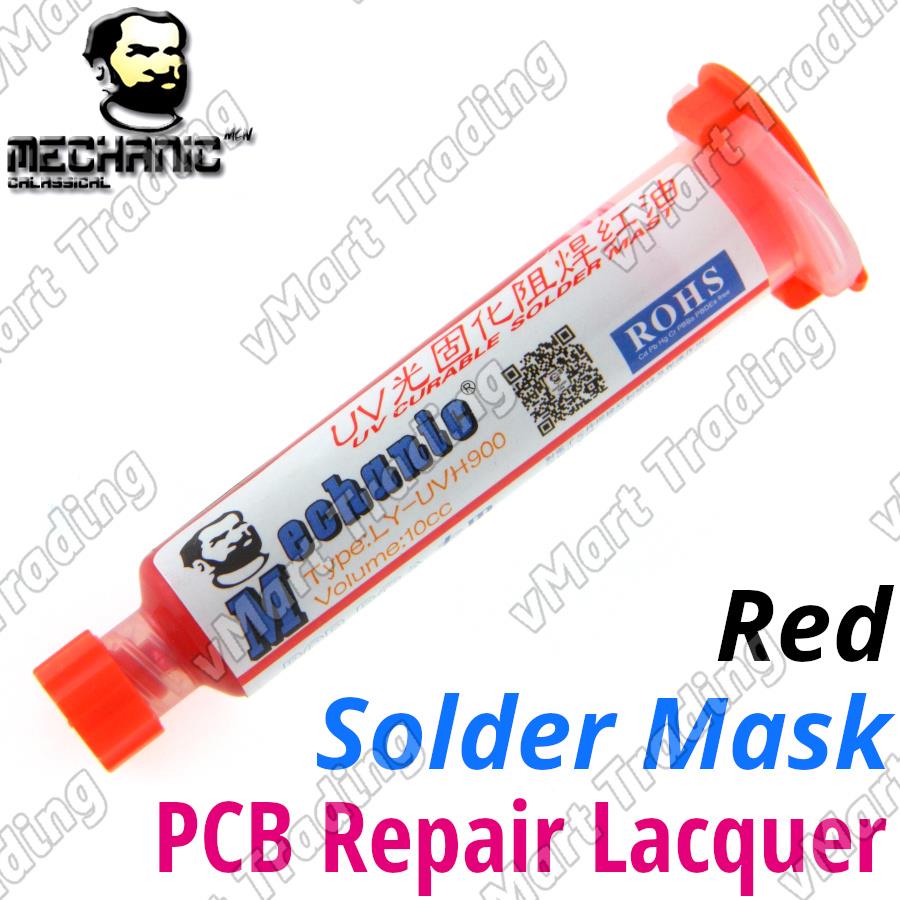 HKMC LY-UVH900 UV Curable Solder Mask [10cc Syringe Red]