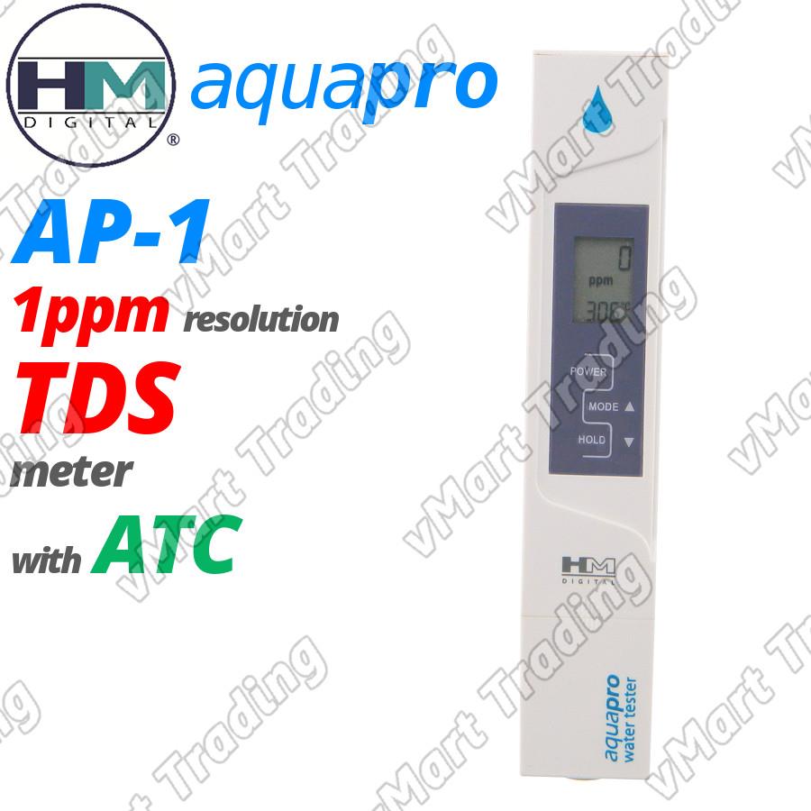 HM Digital AP-1 AquaPro Water Quality Tester TDS Meter with ATC