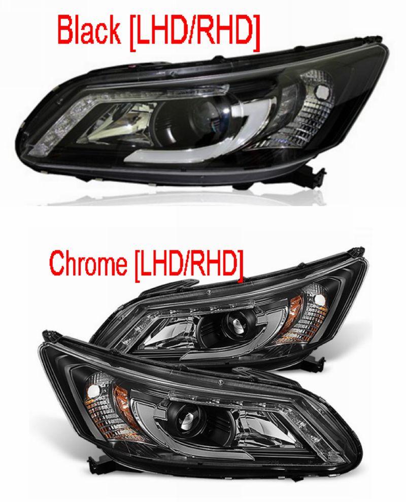 Honda Accord '14-15 LED Tube Projector Head lamp DRL R8