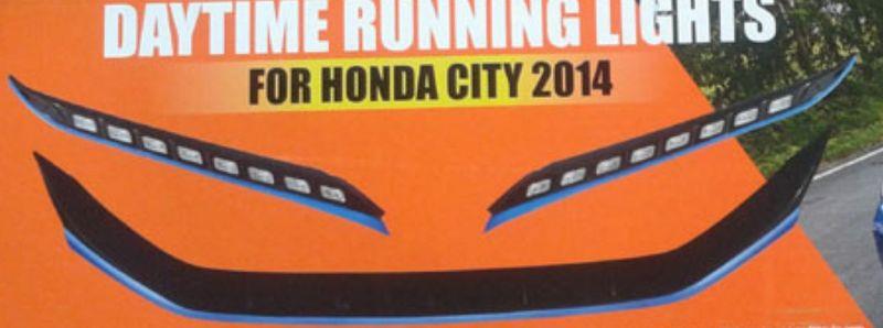 Honda City '14 Front Bumper Daytime Running LED Light + Center Frame