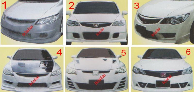 Honda Civic FD '06 Front Bumper [Fiber] [ING/Type-R/Bomex/RR Advance