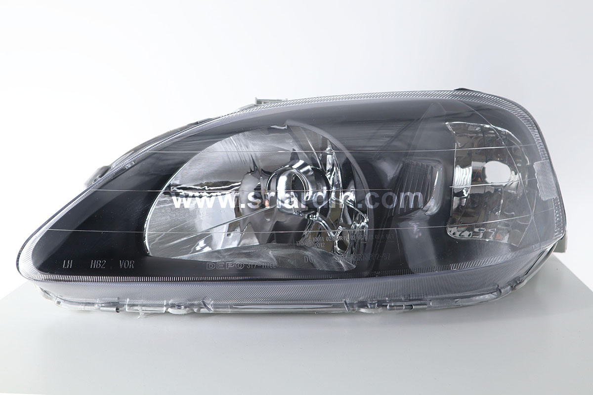 Honda Civic S21 EK 99-00 Black Crystal Head Lamp
