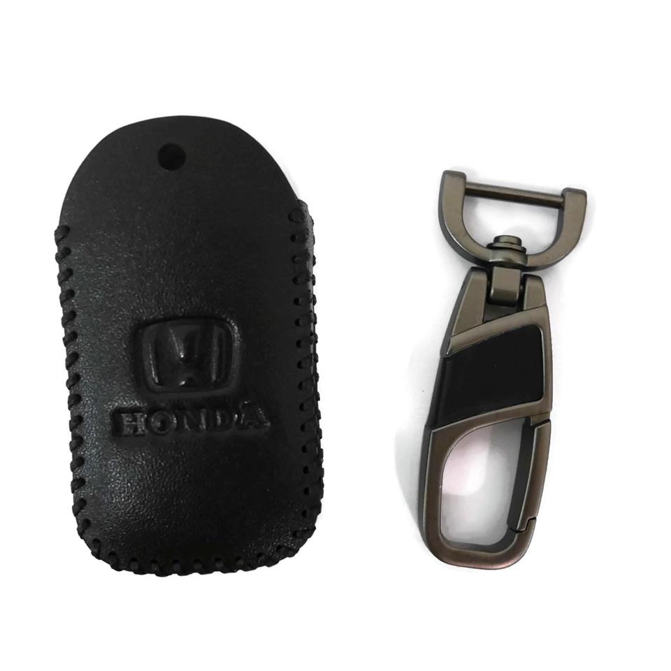 Honda HRV CRV Jazz BRV 2014-17 Keyless Car Key Hand-Sewn Leather Cover