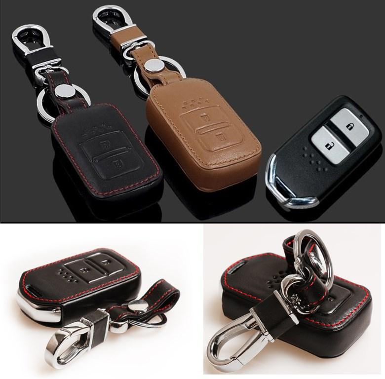 Honda Jazz HRV CRV BRV 2014-2017 Keyless Remote Leather Key Cover Case