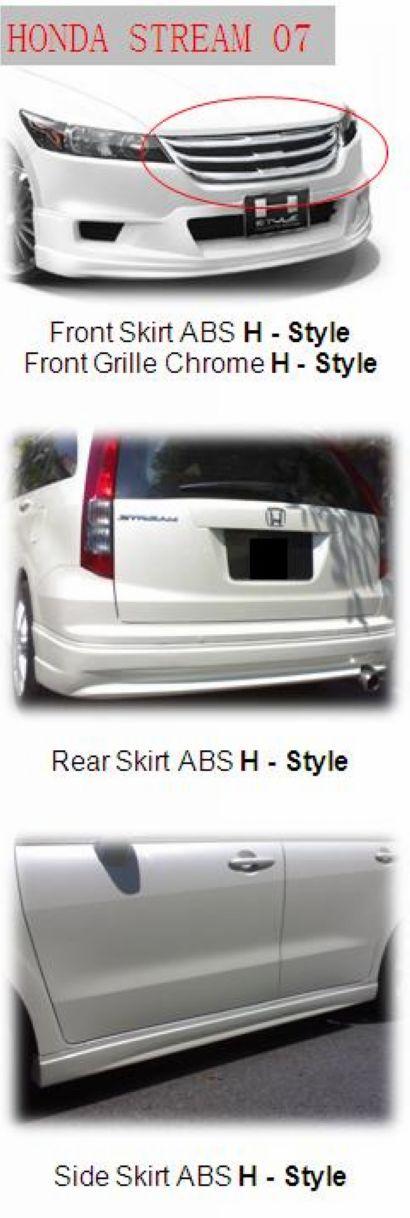 Honda Stream '07 Full Set H-Style Body Kit [ABS Material]