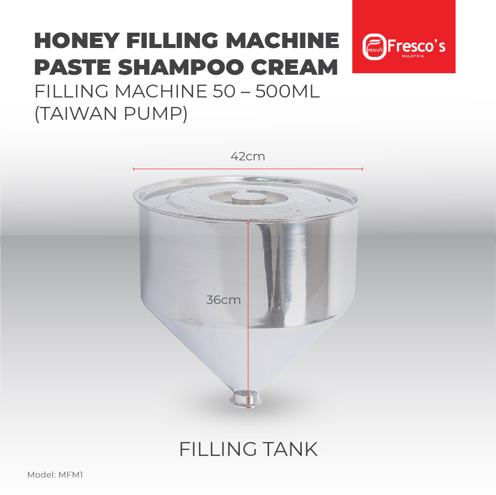 Honey/ Paste/ Shampoo/ Cream Filling Machine 50–500ml (Taiwan Pump)