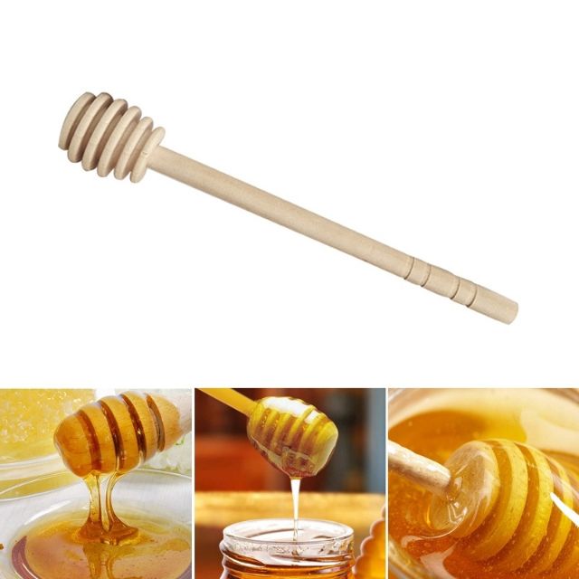 Honey Stick 1 Pcs Bar Handle Wood Spoon Jar Spoon Delivers Honey Kitchen Tools