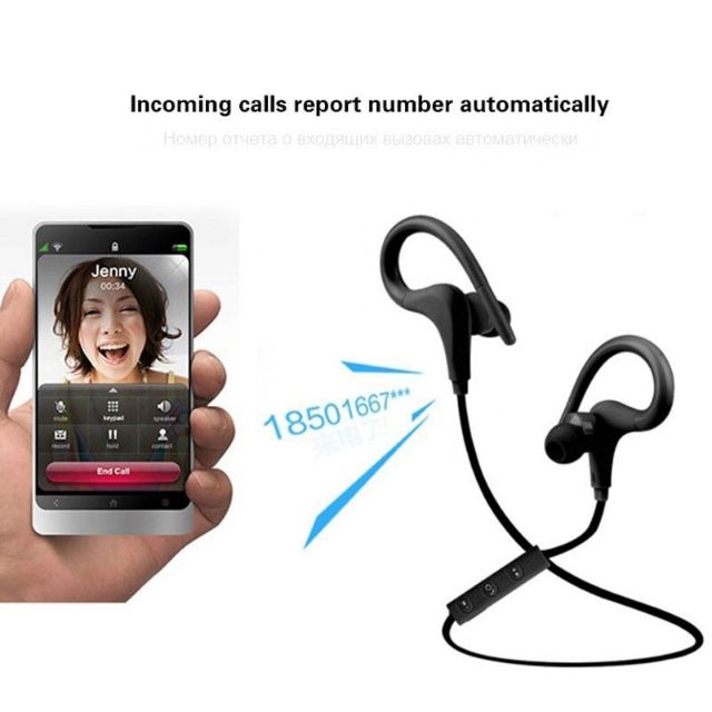Hook Wireless Bluetooth 4.1 Earphone Stereo Earbud Earphone HQ Audio for iPhon