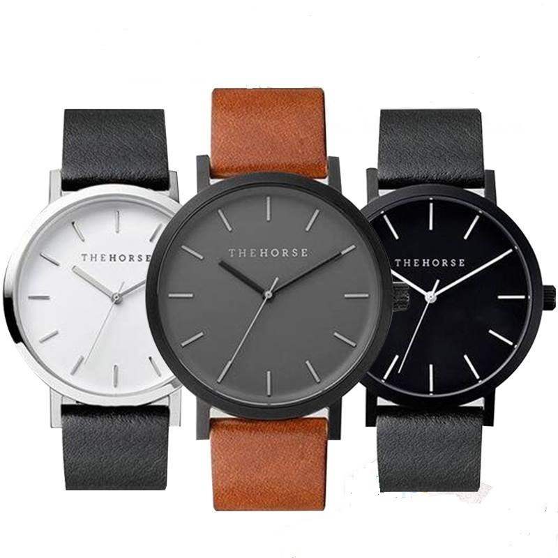THE HORSE Men's Luxury Fashion Simple Design Quartz Watch
