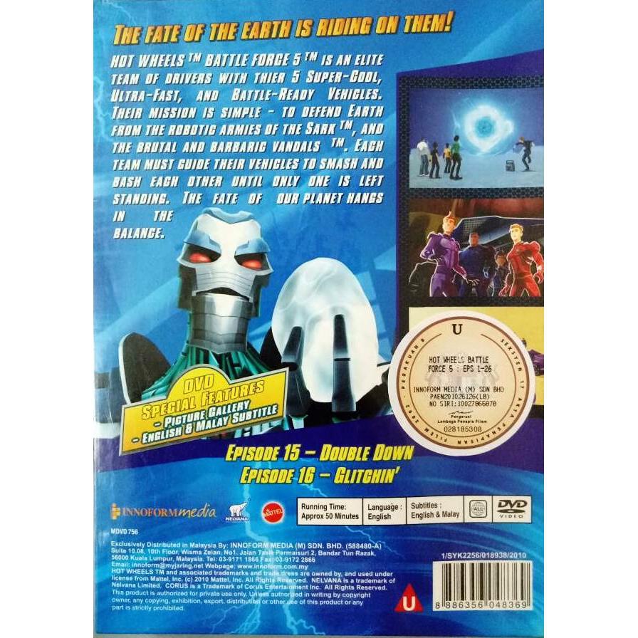 hot wheels battle force 5 dvd