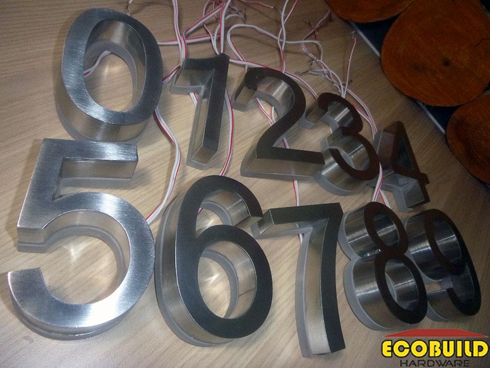 House Plate Numbering, Stainless Steel LED Backlight Numbering