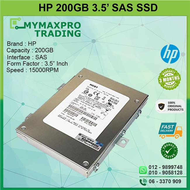 HP 200GB 15Krpm 3.5' SAS SLC SSD 5697-2161